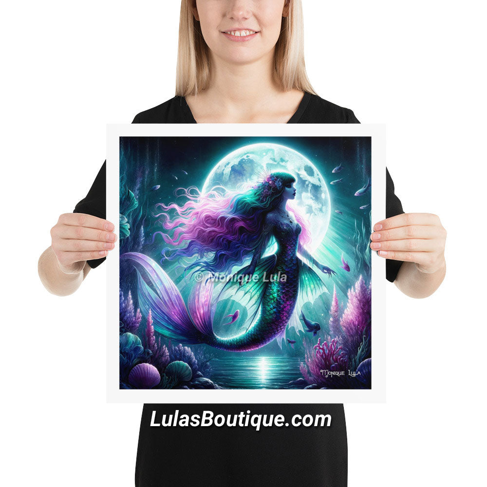 Goth Mermaid in Moonlight