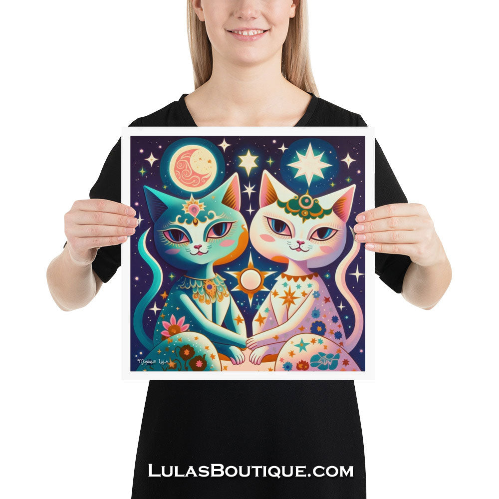 Moon & Sun Celestial Cats