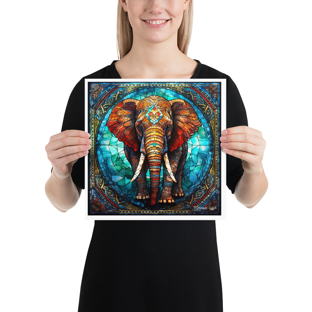 Elephant Stained Glass #2