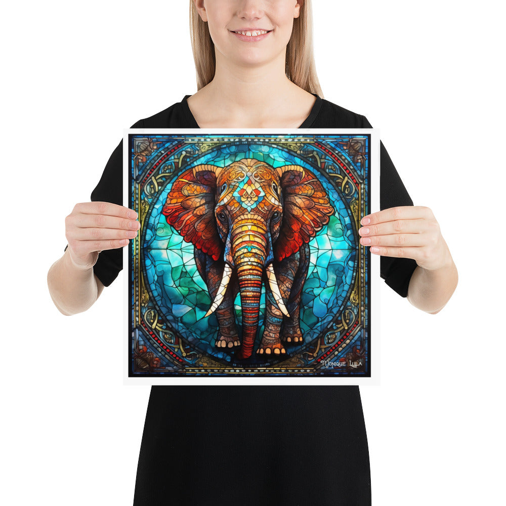 Elephant Stained Glass #2