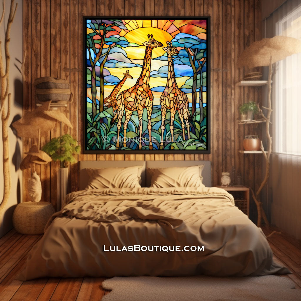 Stained Glass Giraffes