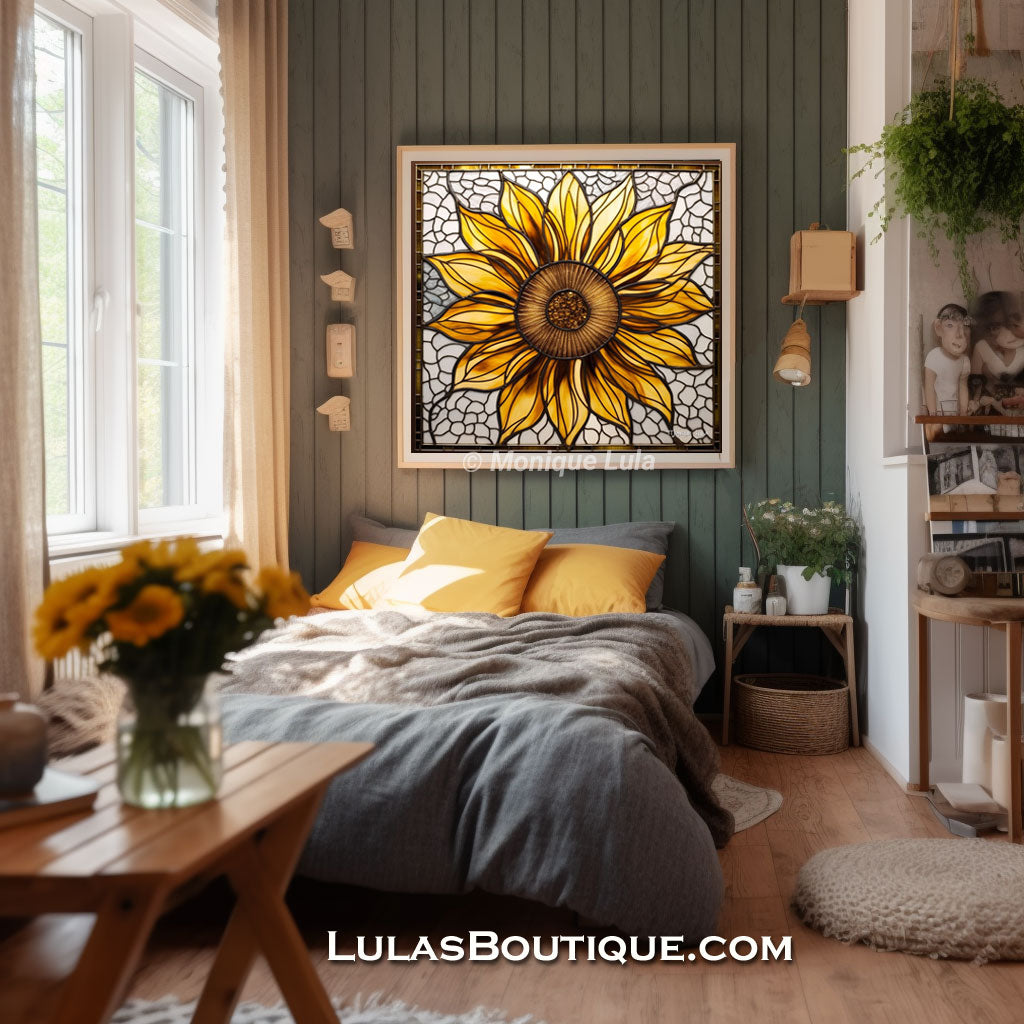 Stained Glass Sunflower #3