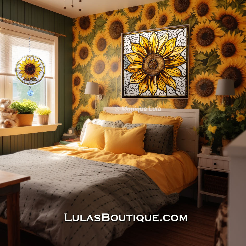 Stained Glass Sunflower #3