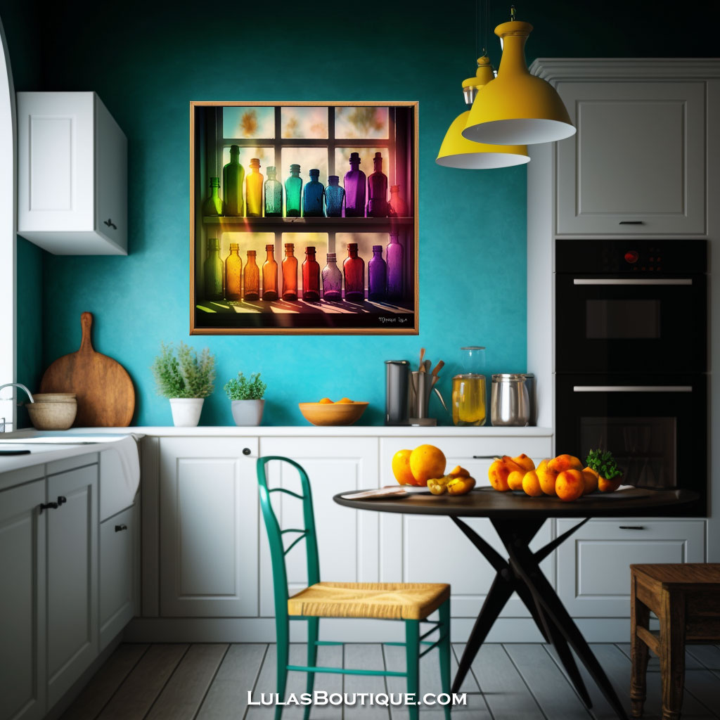 Rainbow Bottles Print