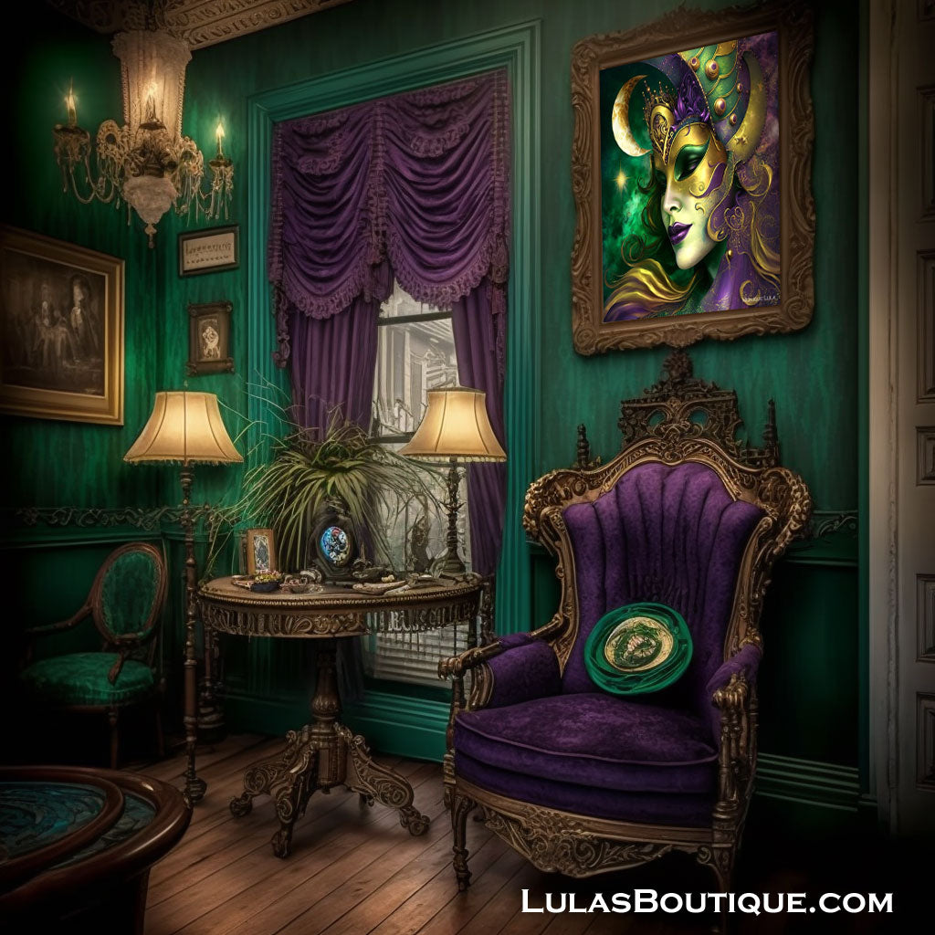 Mardi Gras Moon Goddess Print
