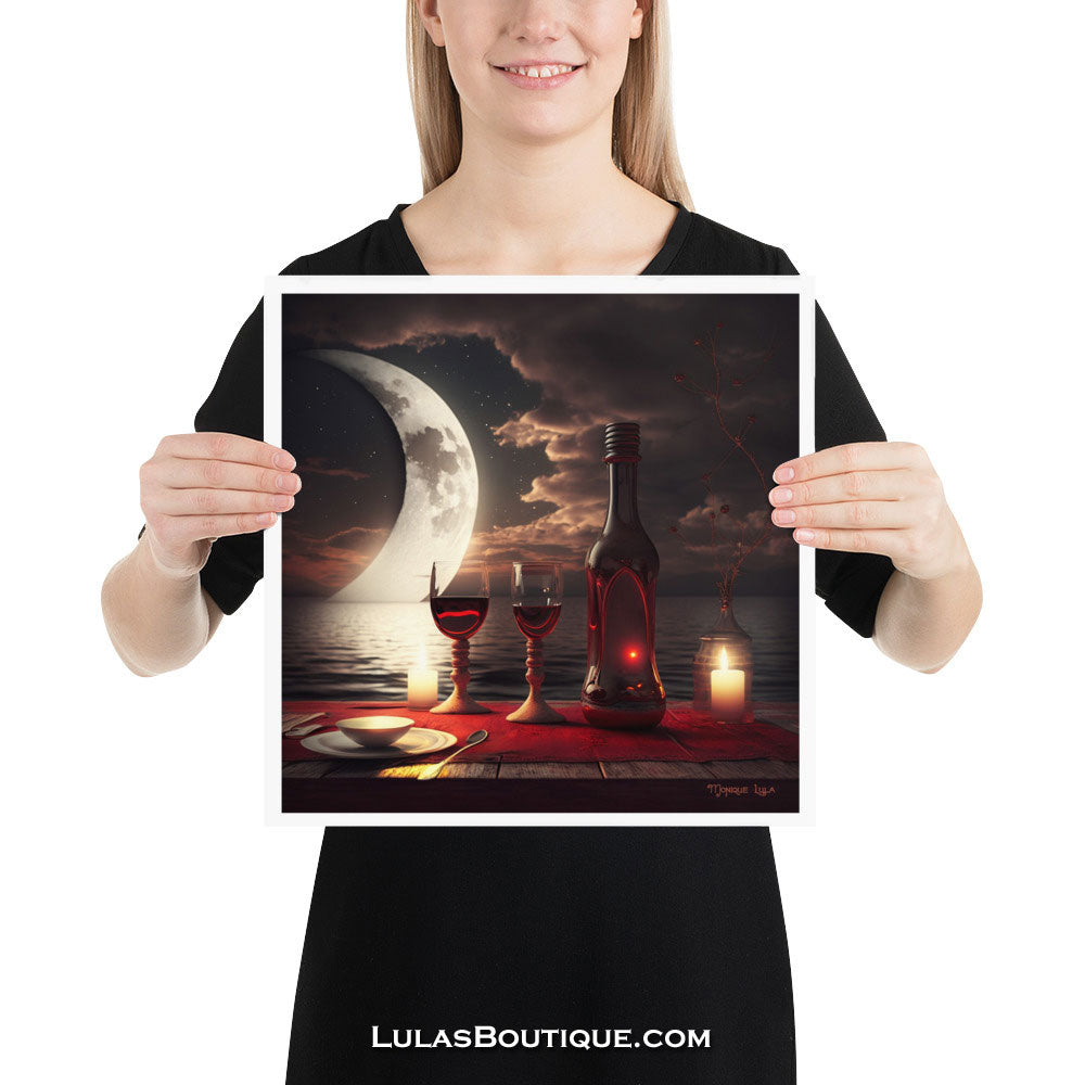 Moonlight Glasses Red Print