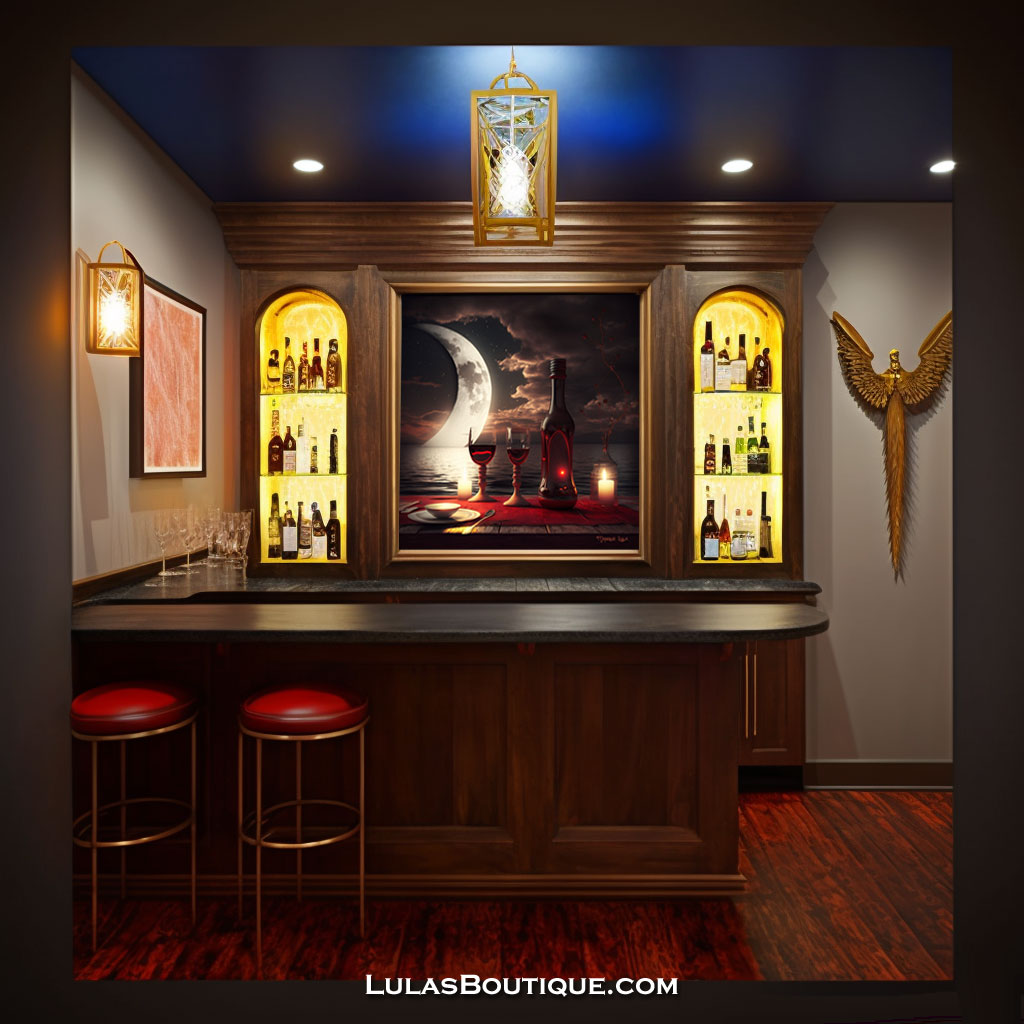 Moonlight Glasses Red Print