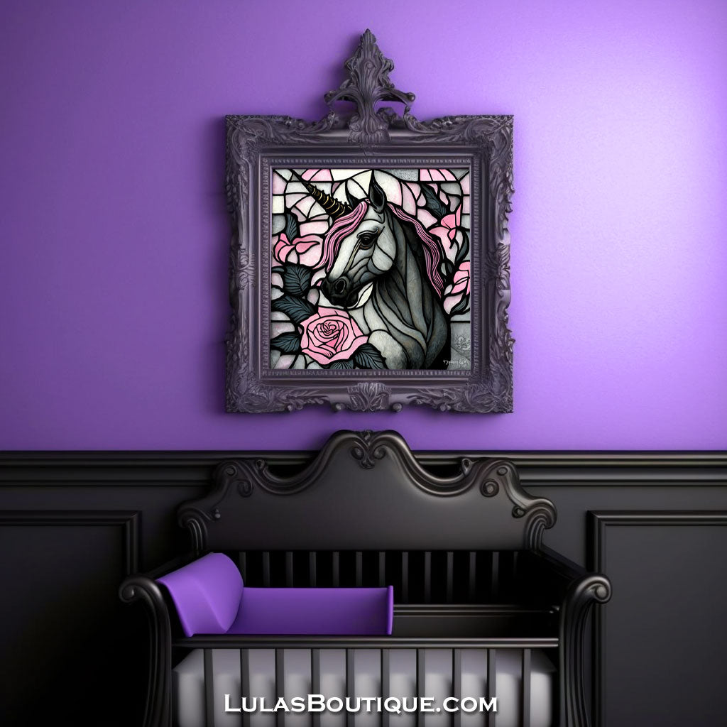 Pastel Goth Unicorn Print