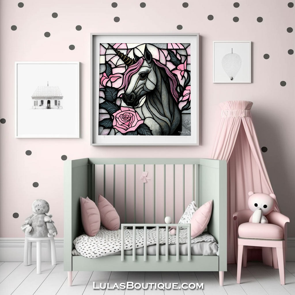 Pastel Goth Unicorn Print