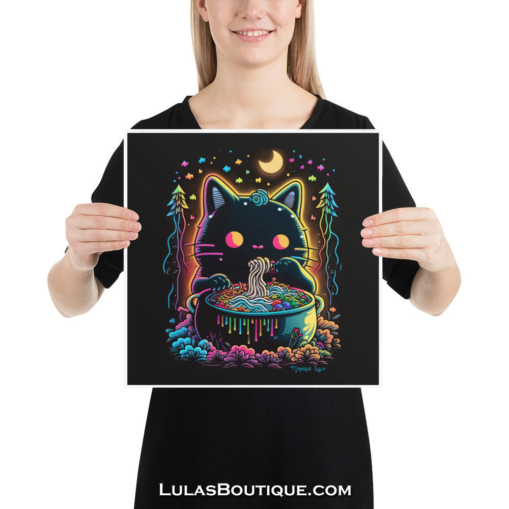 Ramen Cat Print