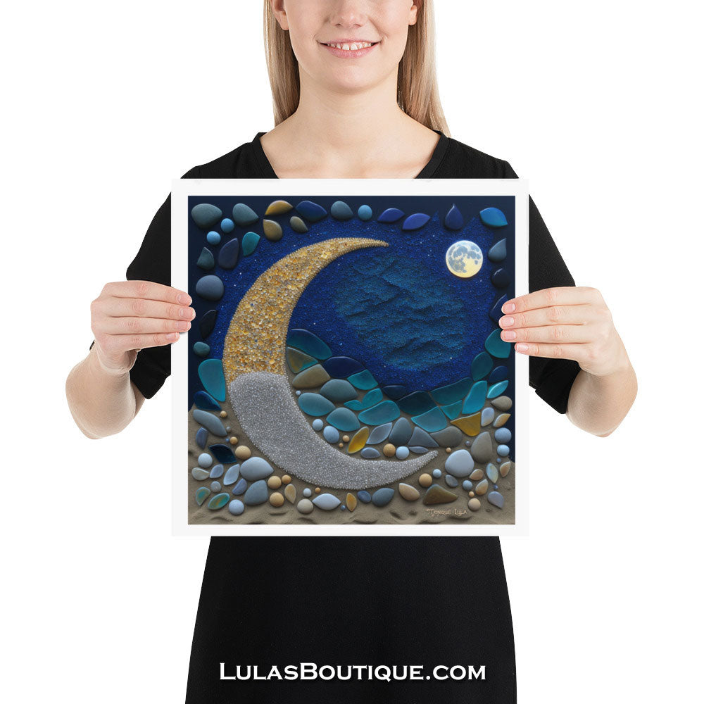 Beach Sand Moon Art Print