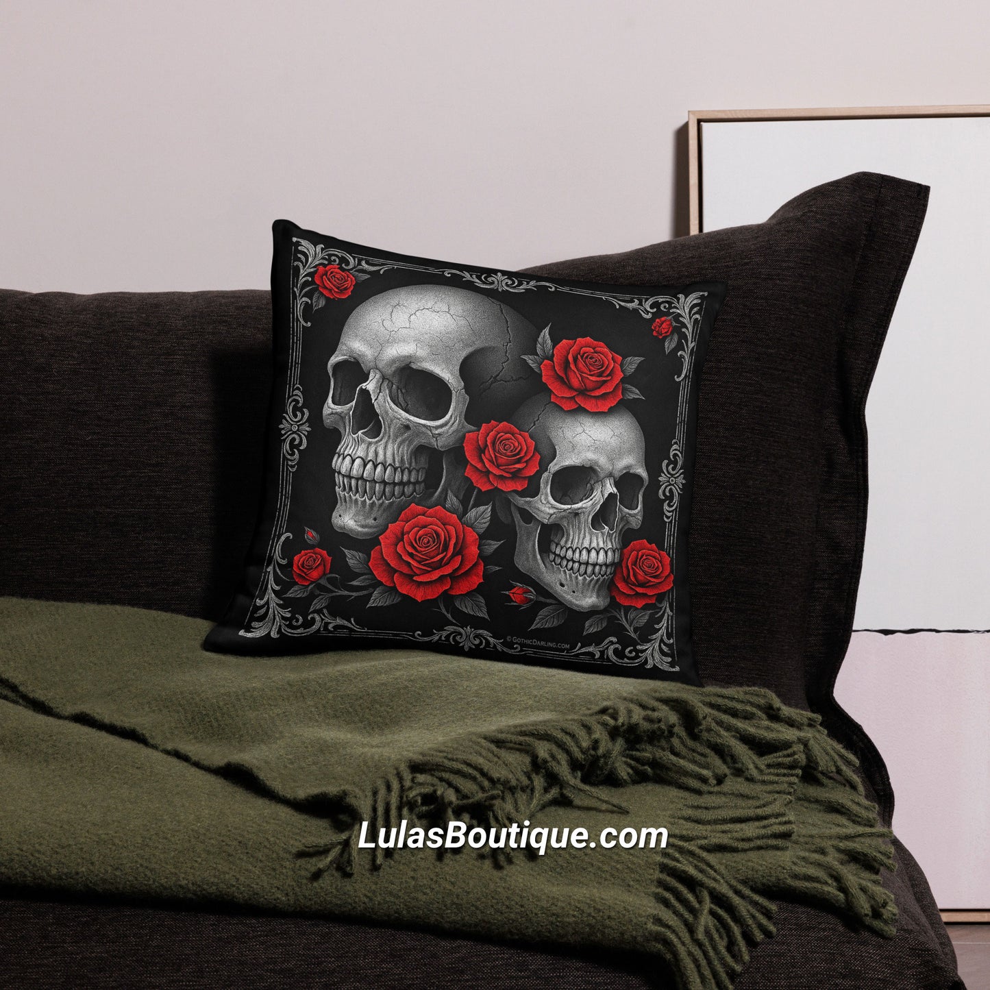 Skulls & Roses Pillow