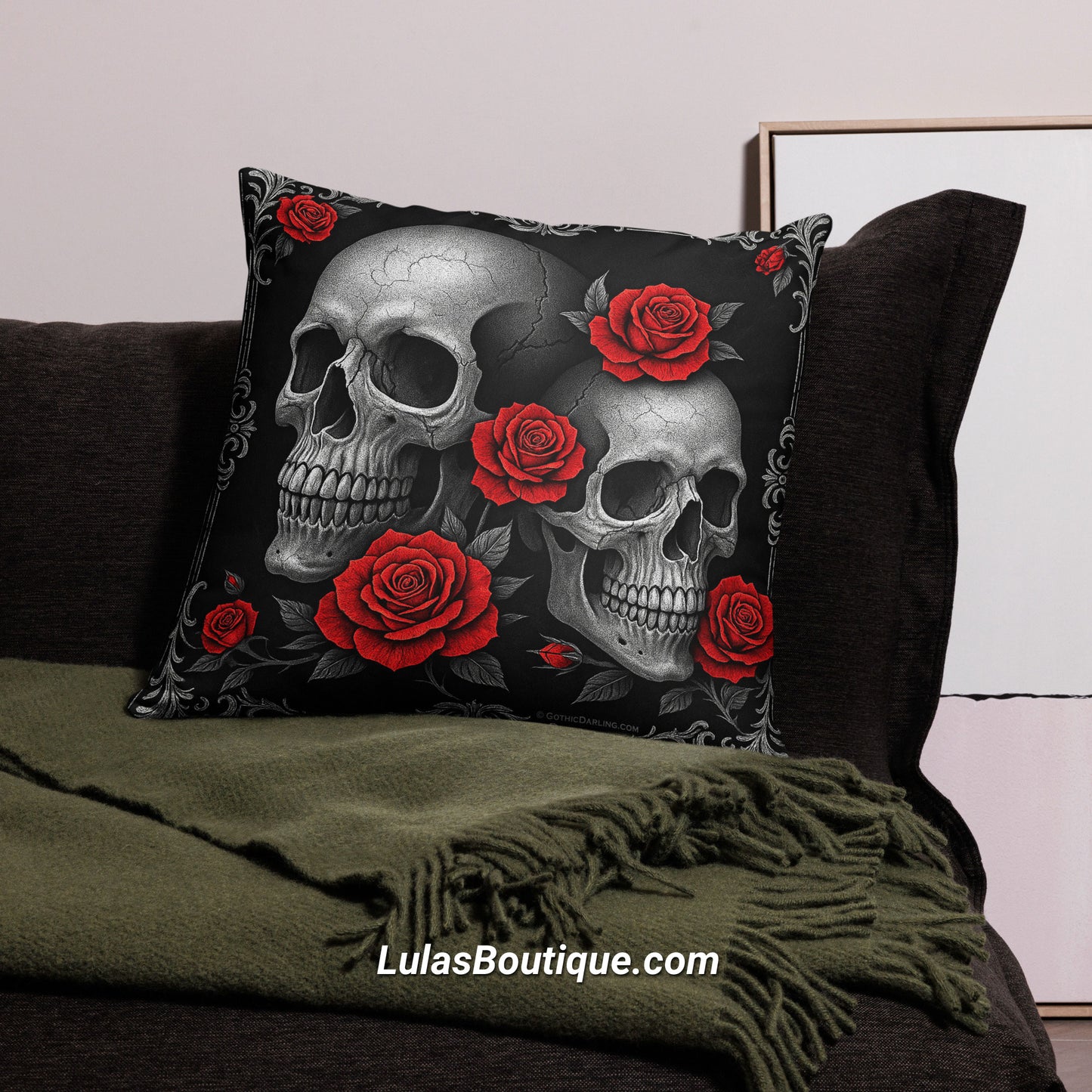 Skulls & Roses Pillow