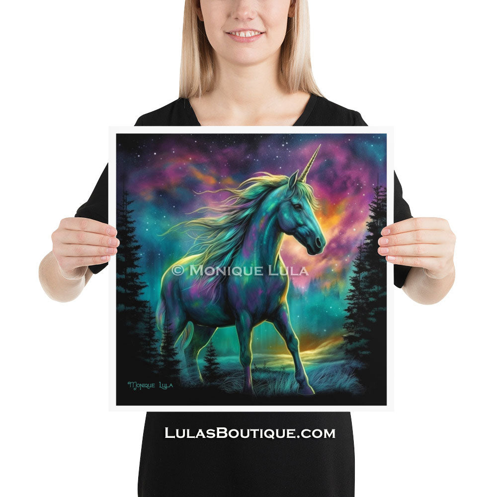 Aurora Borealis Unicorn Print