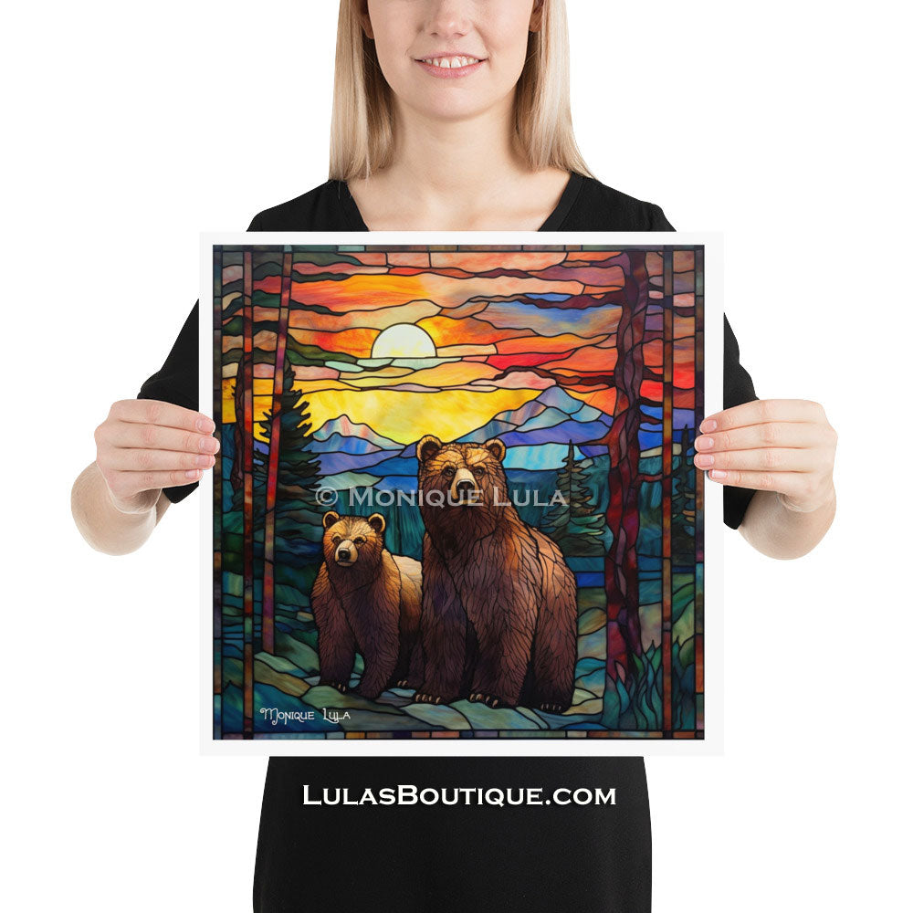 Bears at Sunset Print