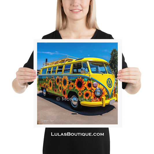 VW Van Bus - Yellow Photo Print