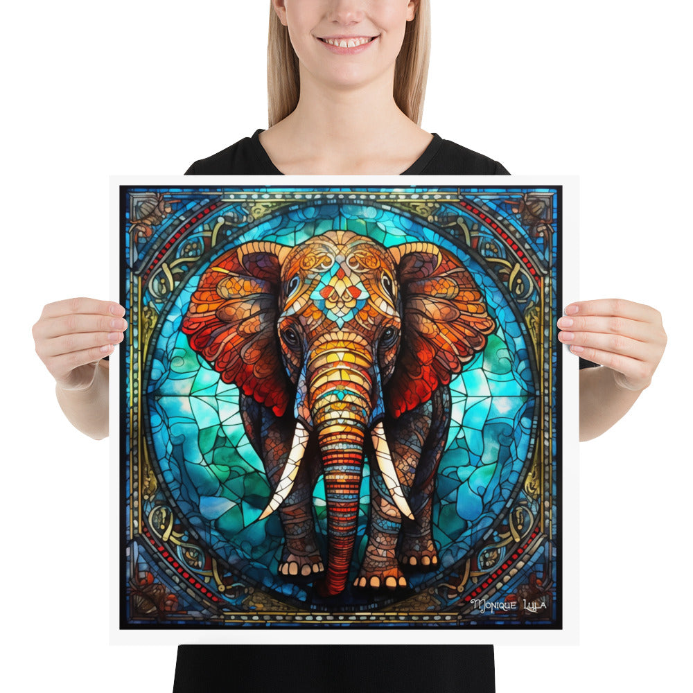 Elephant Stained Glass #2