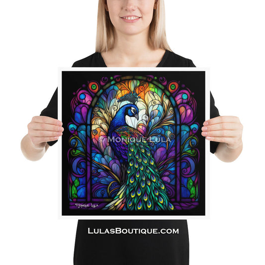 Stained Glass Peacock #1
