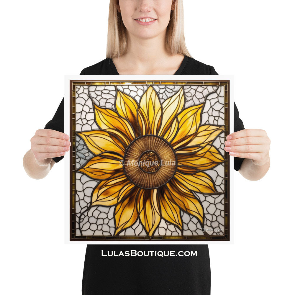 Stained Glass Sunflower #3