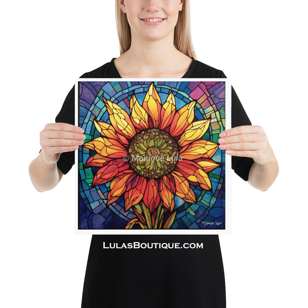 Stained Glass Sunflower #2