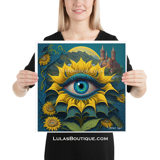 Sunflower Eye Print