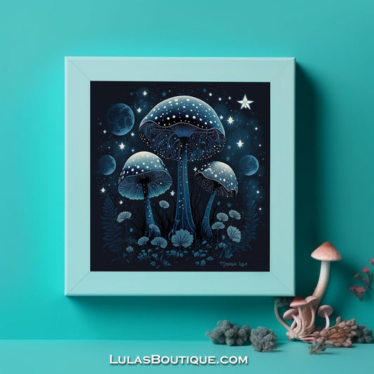 Celestial Mushrooms Print
