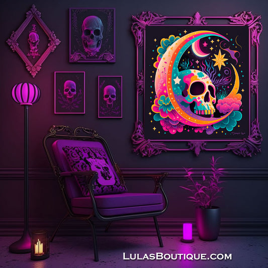 Rainbow Moon Skull