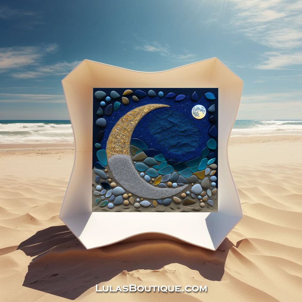 Beach Sand Moon Art Print