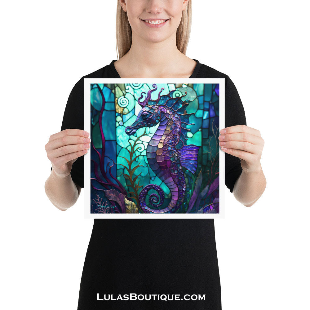 Stained Glass Seahorse